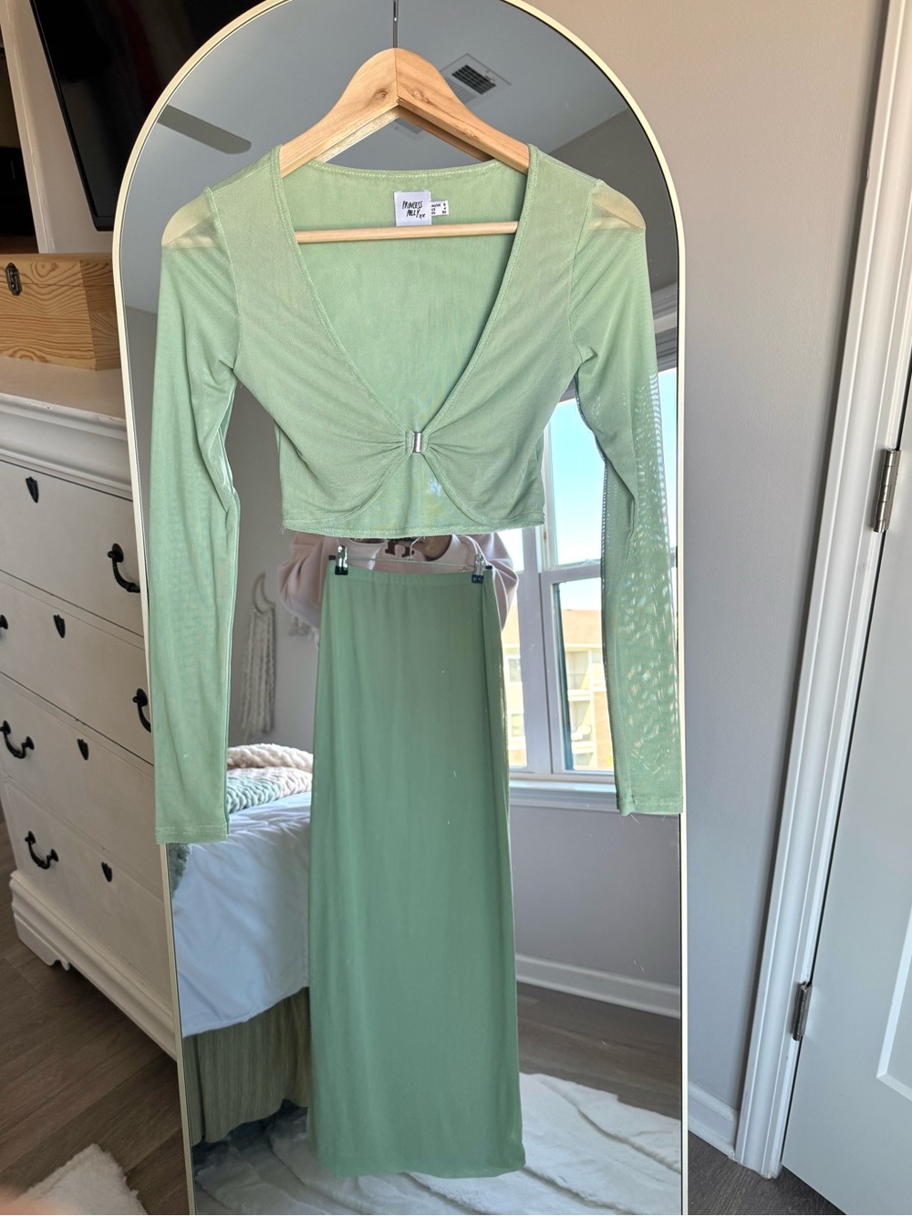 Princess Polly Green Mesh Set